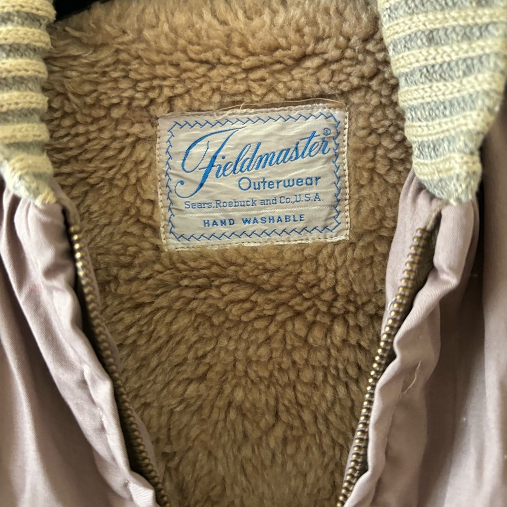 Vintage 50s Rain Jacket Knit Quilted Sears Jacket Fieldmaster Outerwear L-XL - Picture 3 of 7